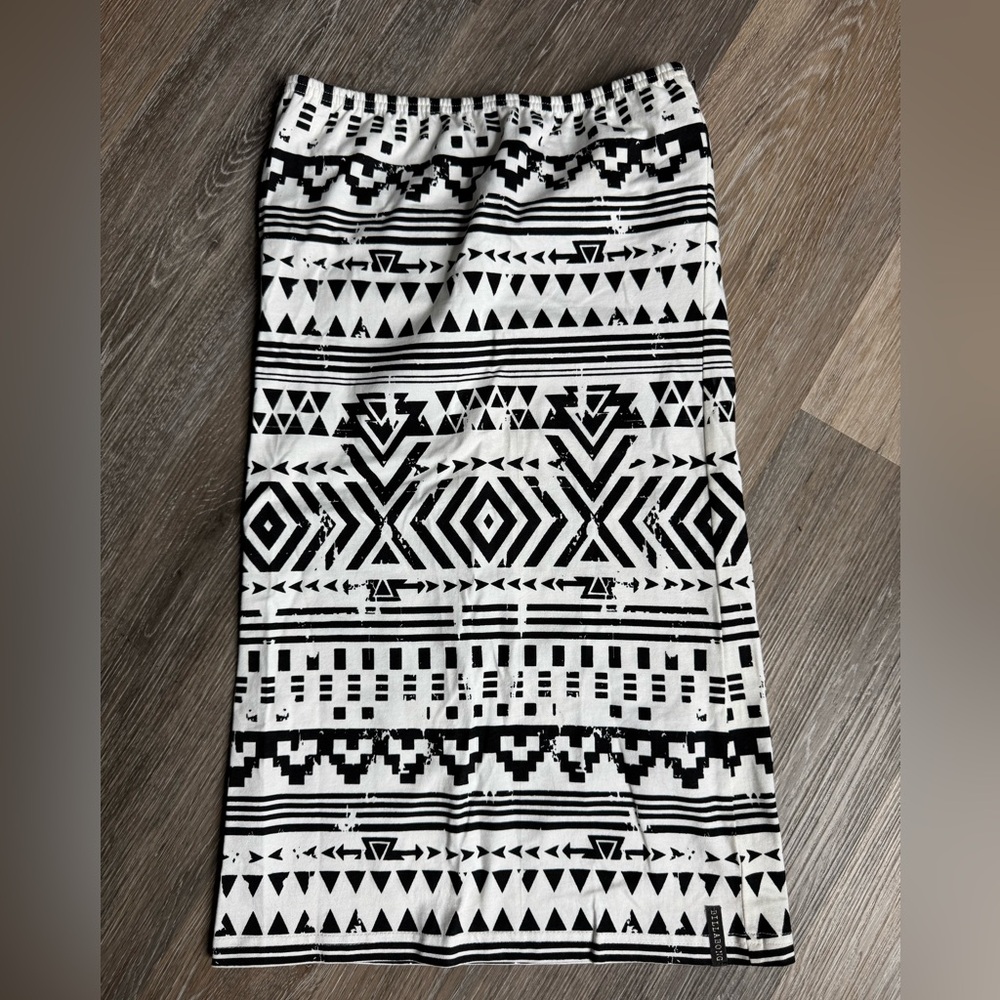Billabong Black and White Geometric cotton dress